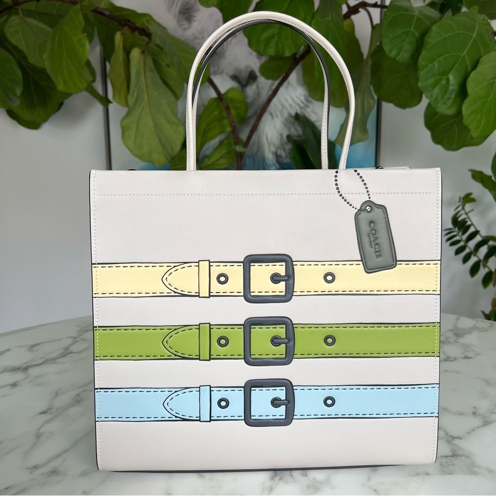 NWT Coach Cashin Carry 32 Trompe L’oeil C9724 Spring 2022 Runway Collection - Picture 2 of 16